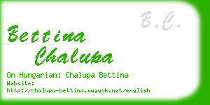 bettina chalupa business card